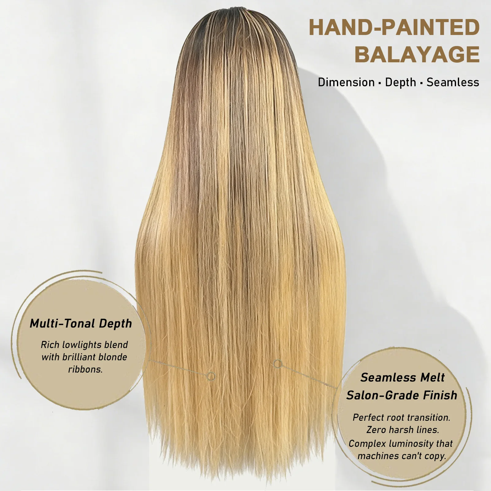 Seamless balayage gradient — natural color transition