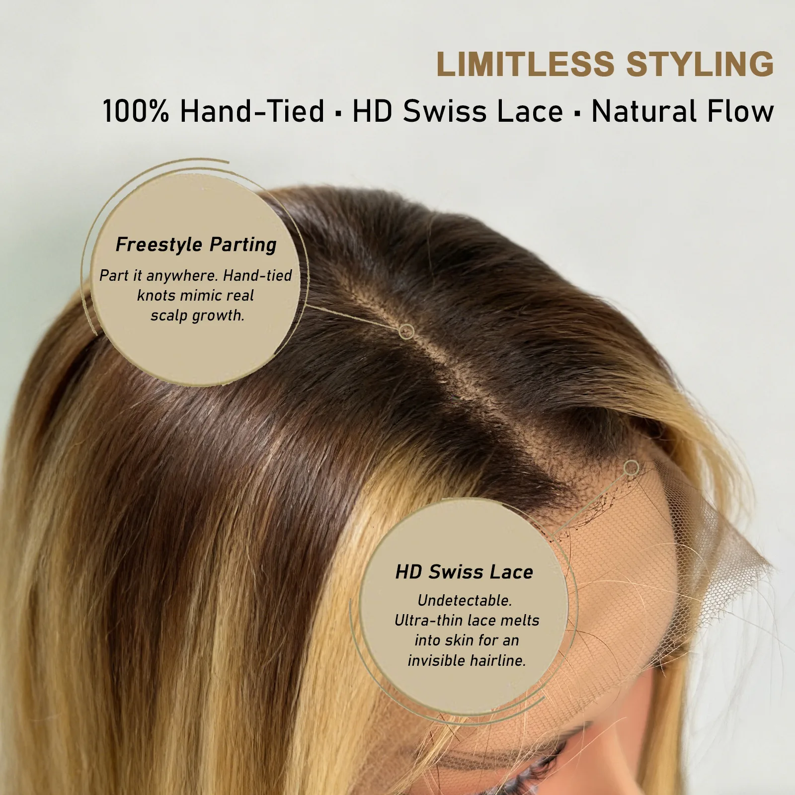 Freestyle part wig — side part styling
